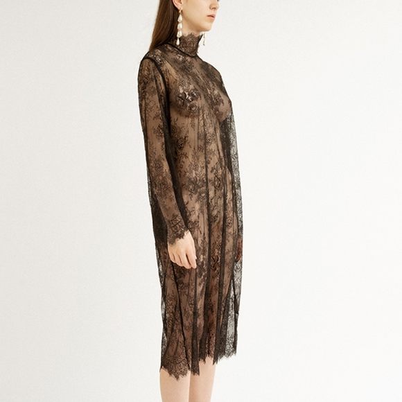 Vuo Lace Dress Black - Picture 2 of 3